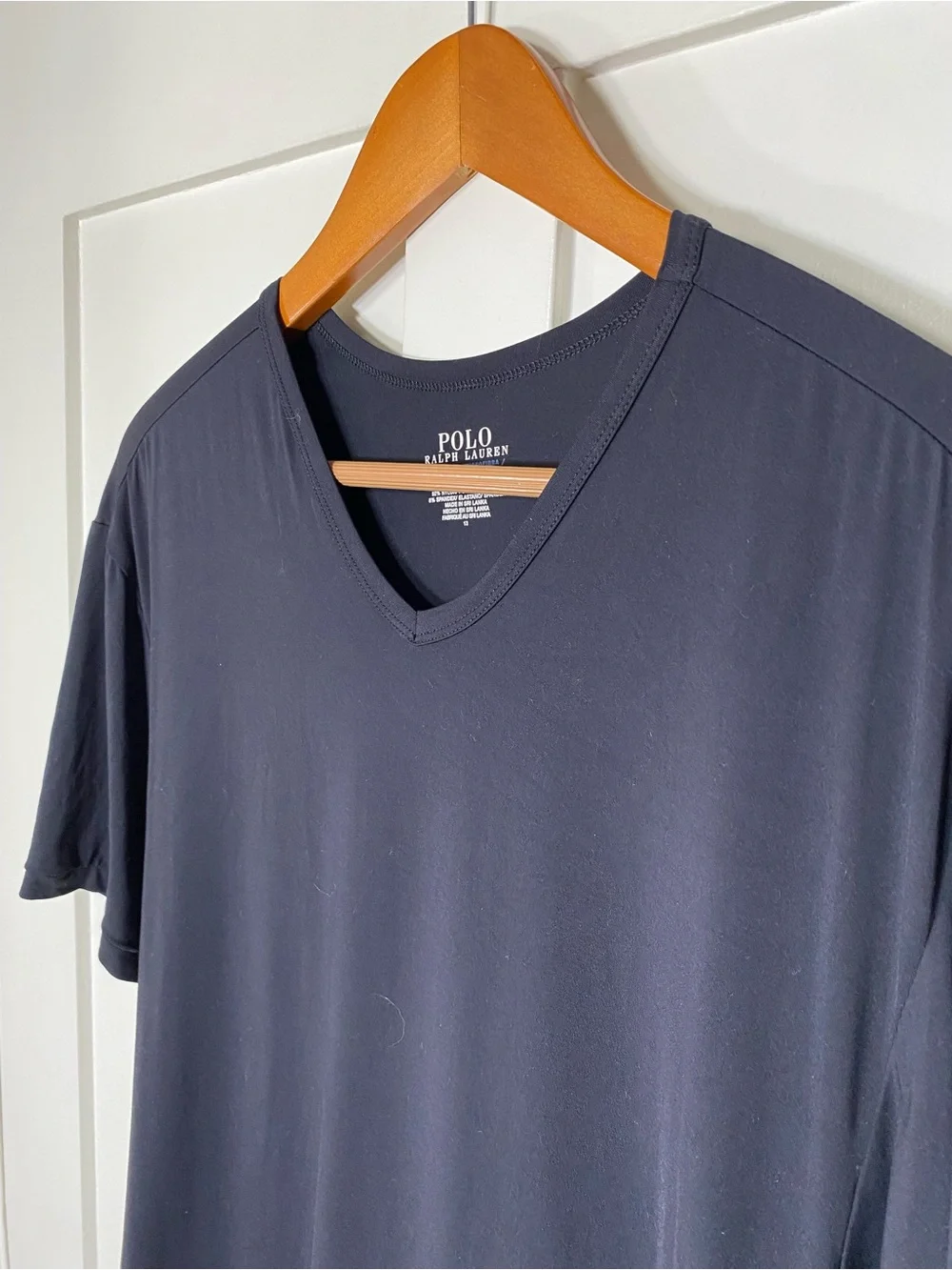 Polo by Ralph Lauren Black V-Neck Short Sleeve Tee XL